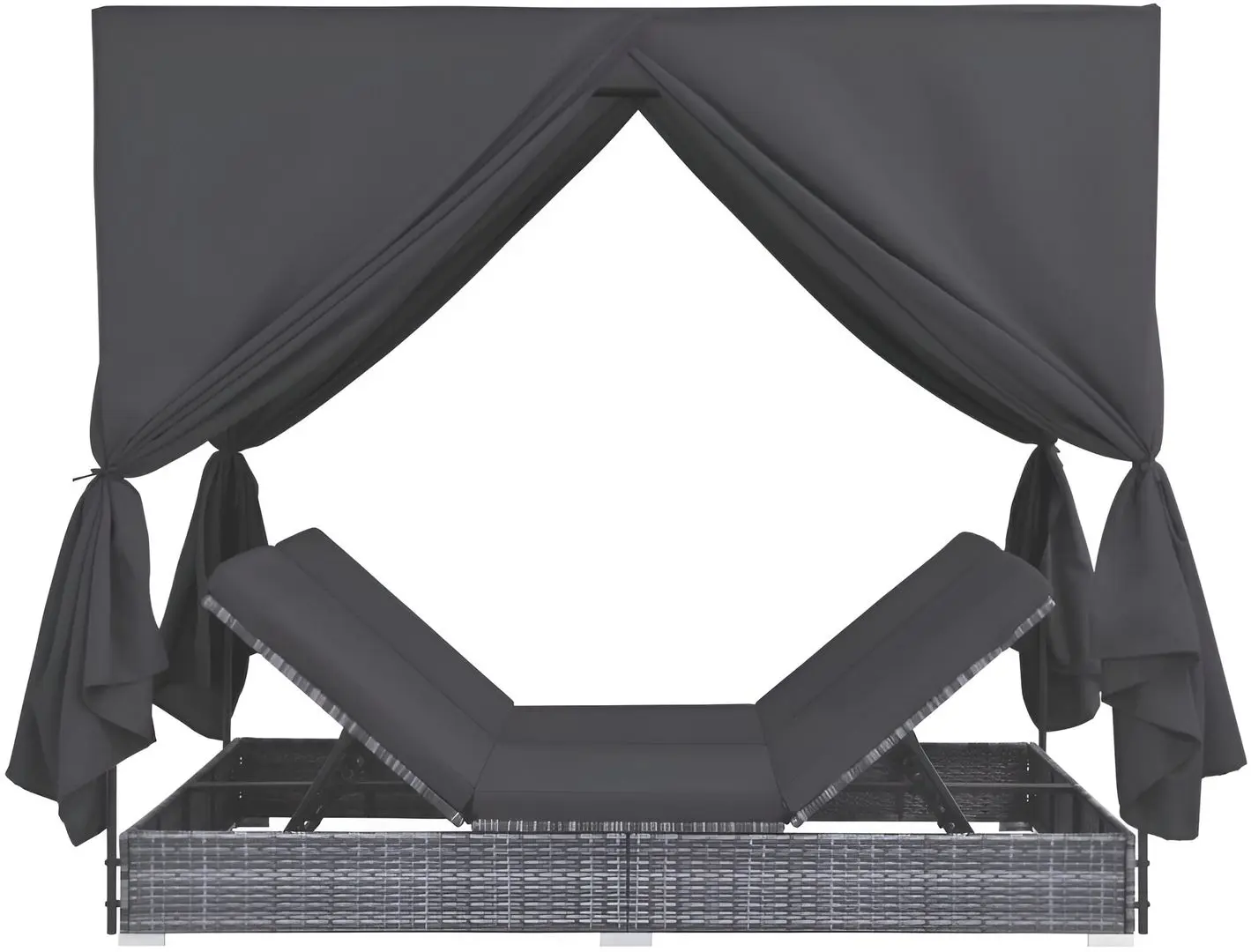 Шезлонг с балдахином VidaXL 45647 (Grey)