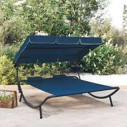 Sezlong cu copertina VidaXL 313523 (Blue)