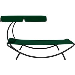 Șezlong cu copertină VidaXL 313534 (Green) Thumb