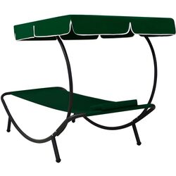Șezlong cu copertină VidaXL 313534 (Green) Thumb
