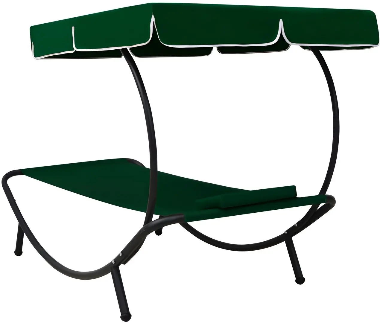 Șezlong cu copertină VidaXL 313534 (Green)