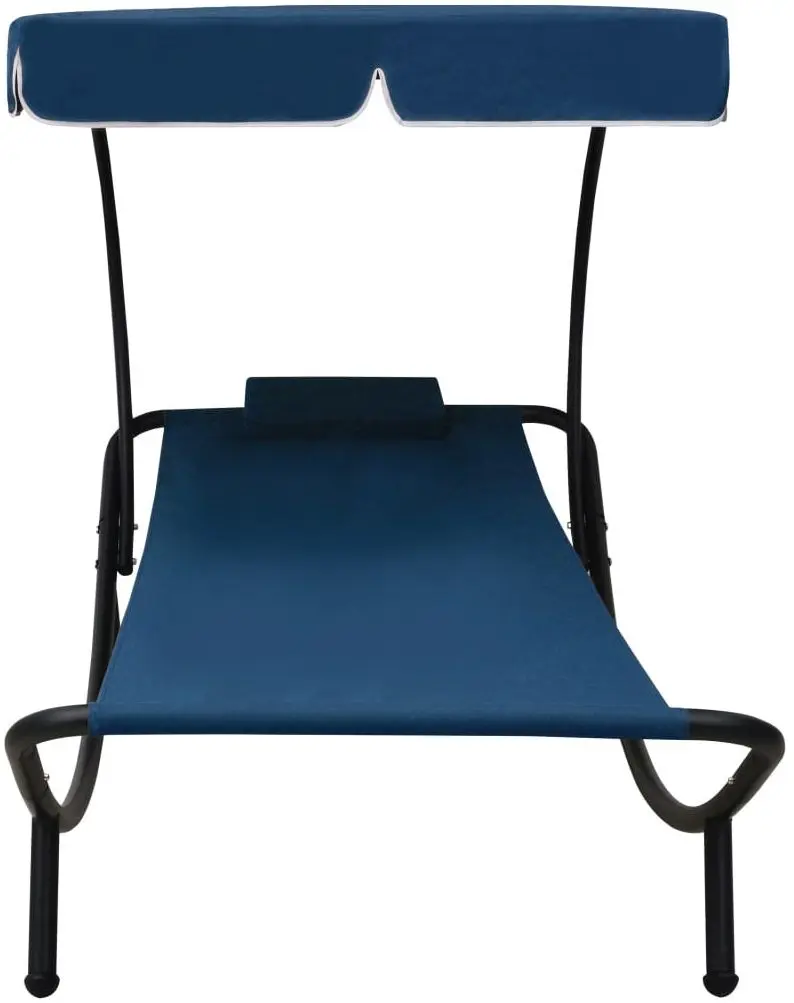 Sezlong cu copertina VidaXL 313535 (Blue)