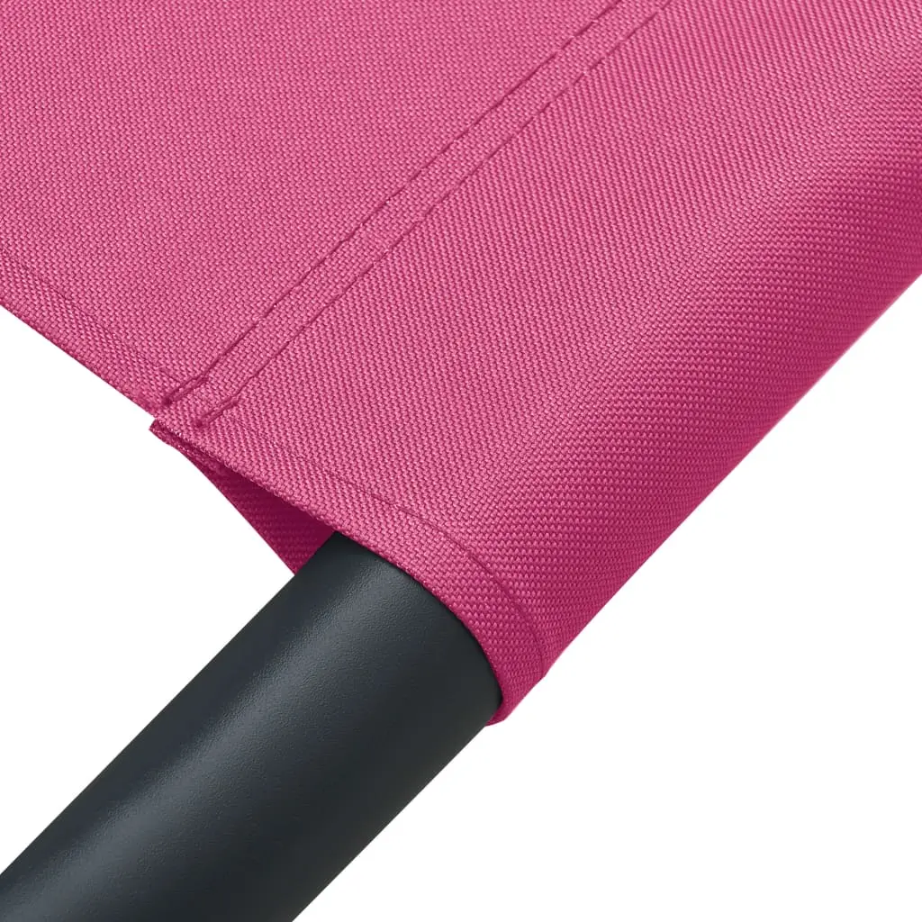 Sezlong cu copertina VidaXL 313536 (Pink)