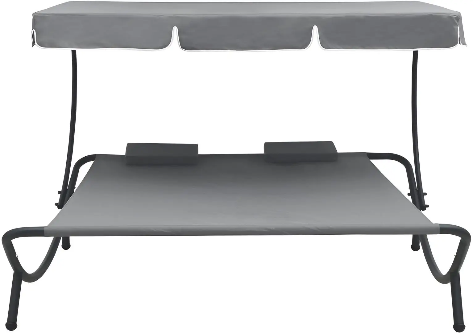 Șezlong cu copertină VidaXL 48070 (Grey)