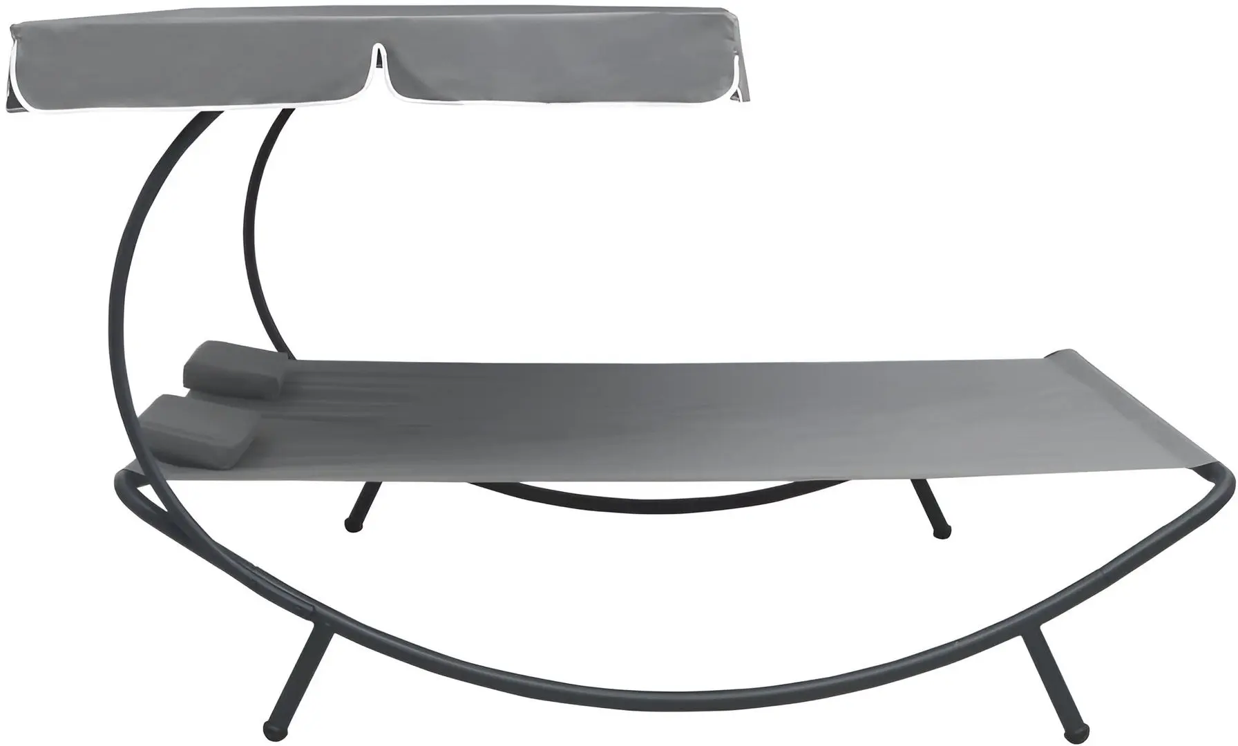 Șezlong cu copertină VidaXL 48070 (Grey)