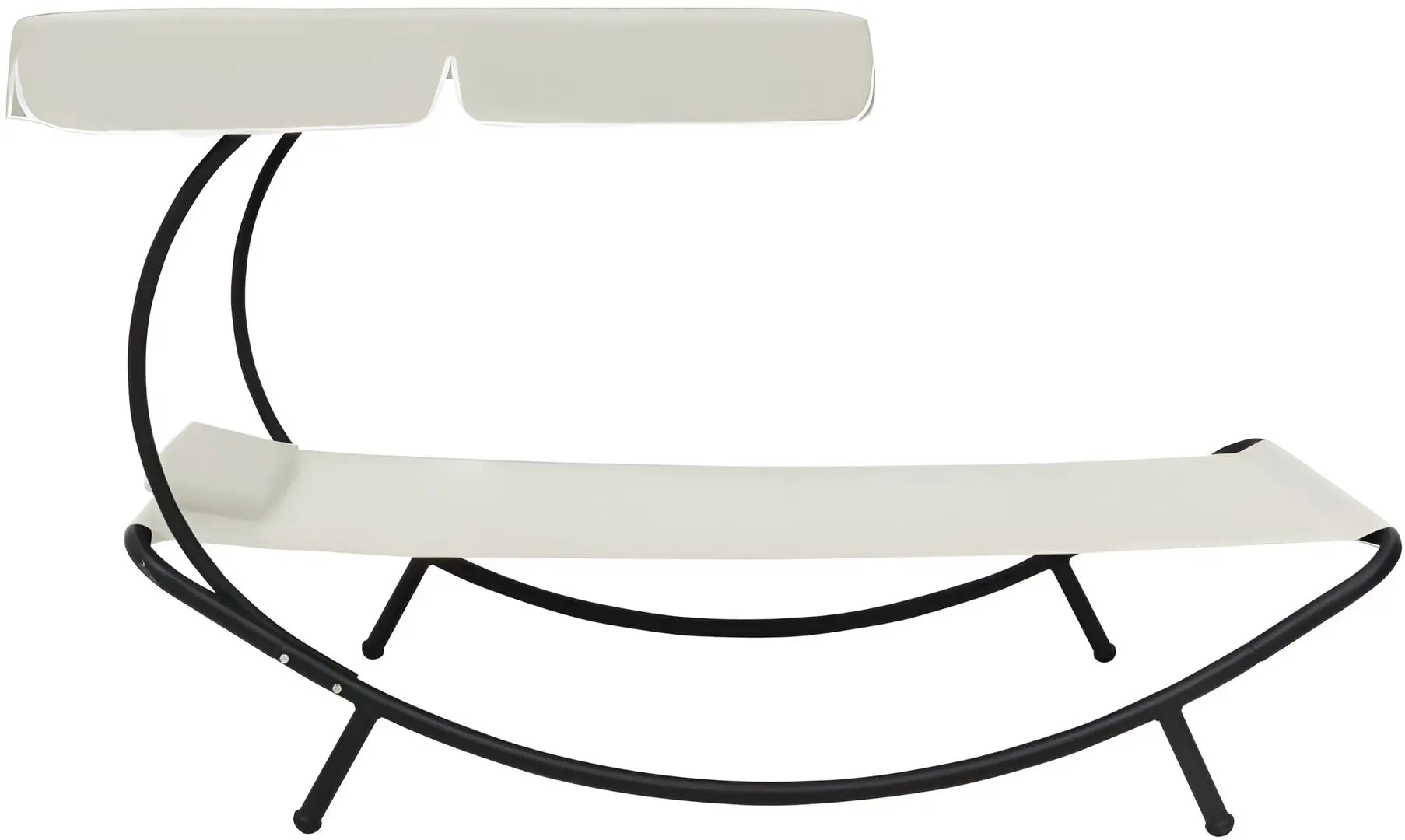 Șezlong cu copertină VidaXL 48077 (White)