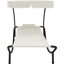 Șezlong cu copertină VidaXL 48077 (White) Thumb