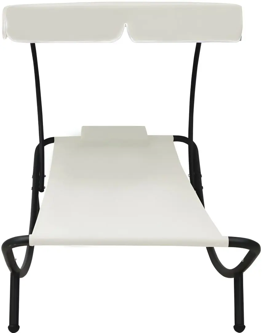 Șezlong cu copertină VidaXL 48077 (White)