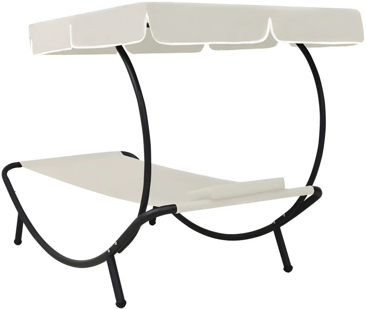 Șezlong cu copertină VidaXL 48077 (White)