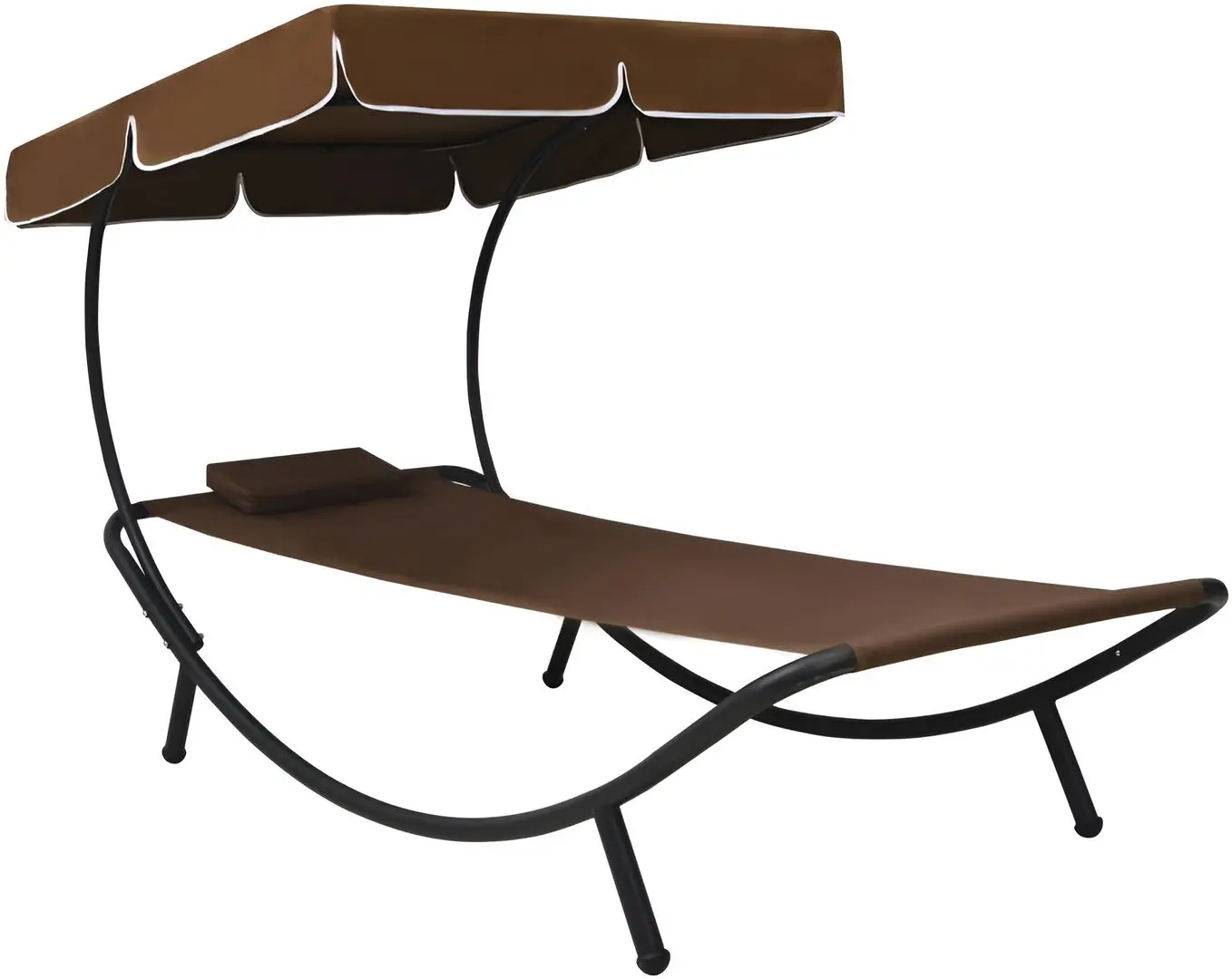 Șezlong cu copertină VidaXL 48078 (Brown)