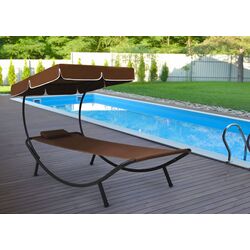 Șezlong cu copertină VidaXL 48078 (Brown)