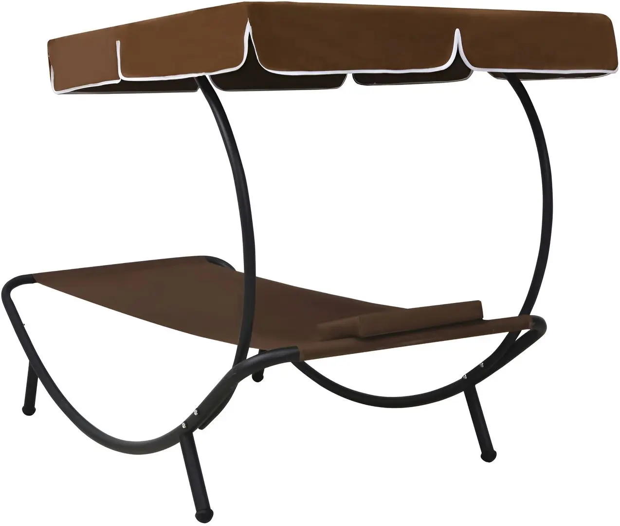 Șezlong cu copertină VidaXL 48078 (Brown)