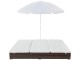 Șezlong cu umbrelă VidaXL 42949 (White/Brown)