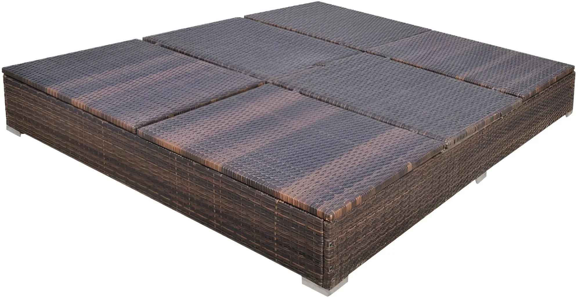 Шезлонг с зонтом VidaXL 42949 (White/Brown)