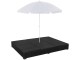 Șezlong cu umbrelă VidaXL 42950 (White/Black)