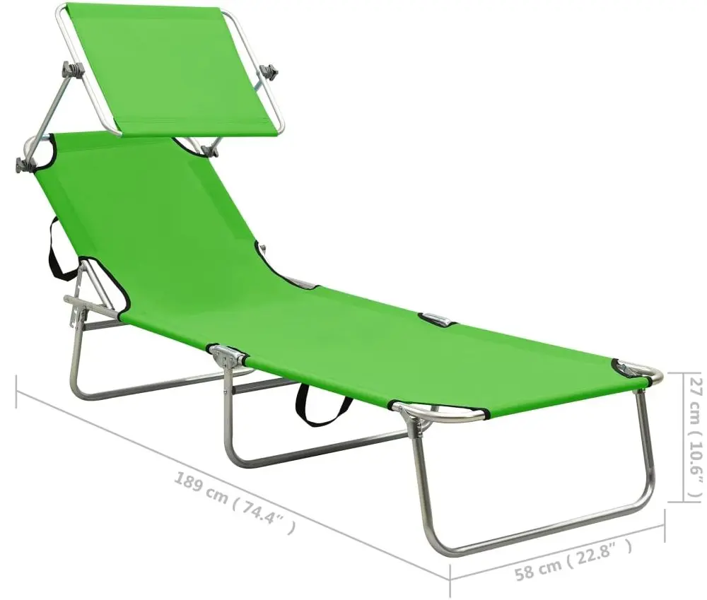 Шезлонг VidaXL 310325 (Apple Green)