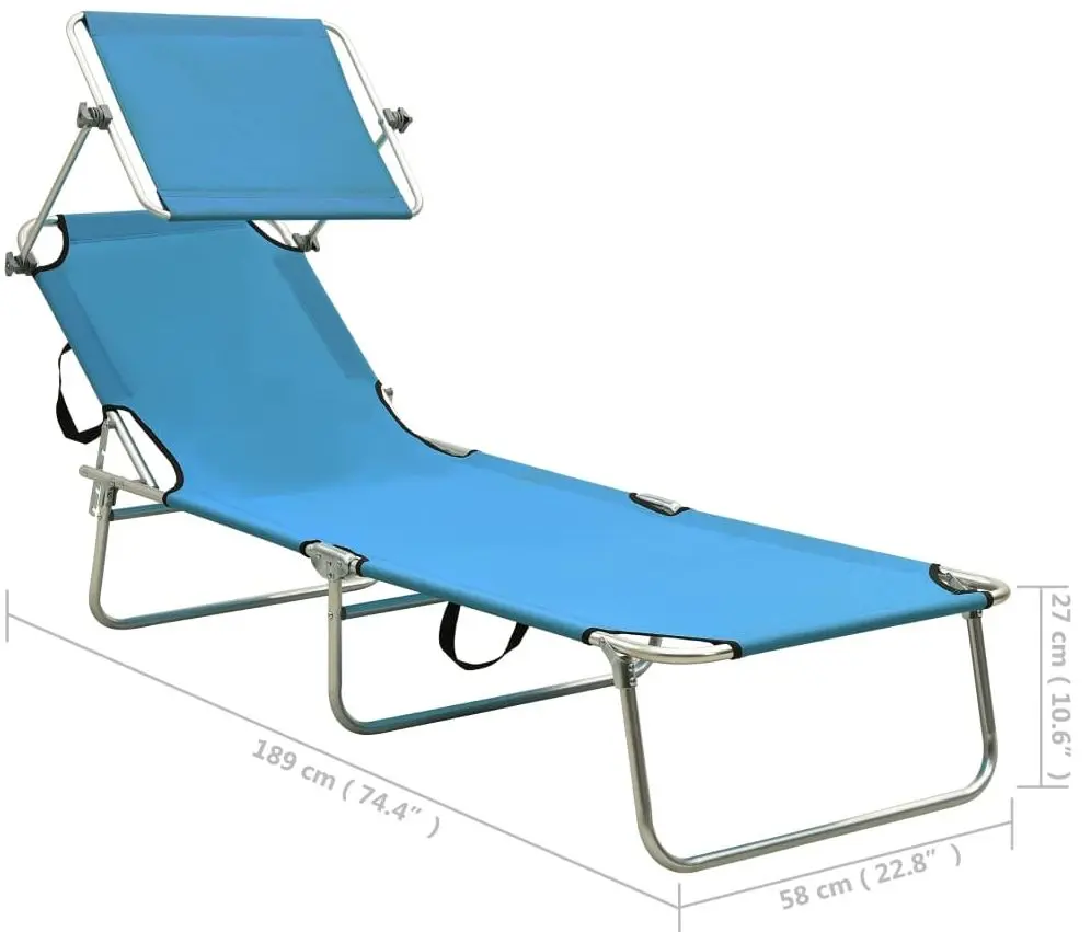 Sezlong VidaXL 310326 (Turquoise)