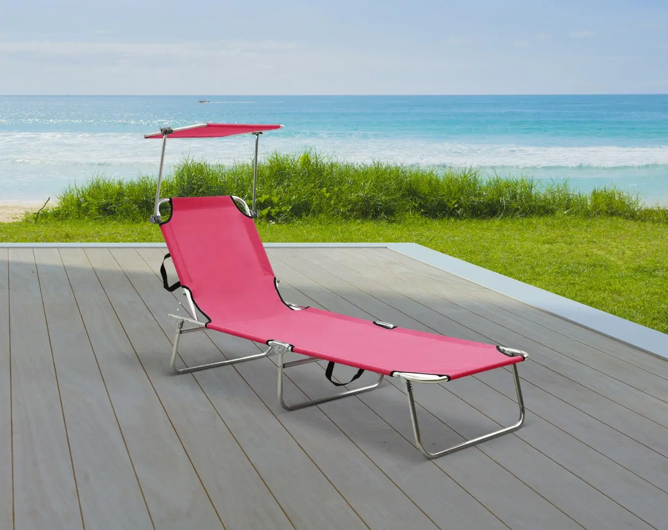 Шезлонг VidaXL 310327 (Pink)