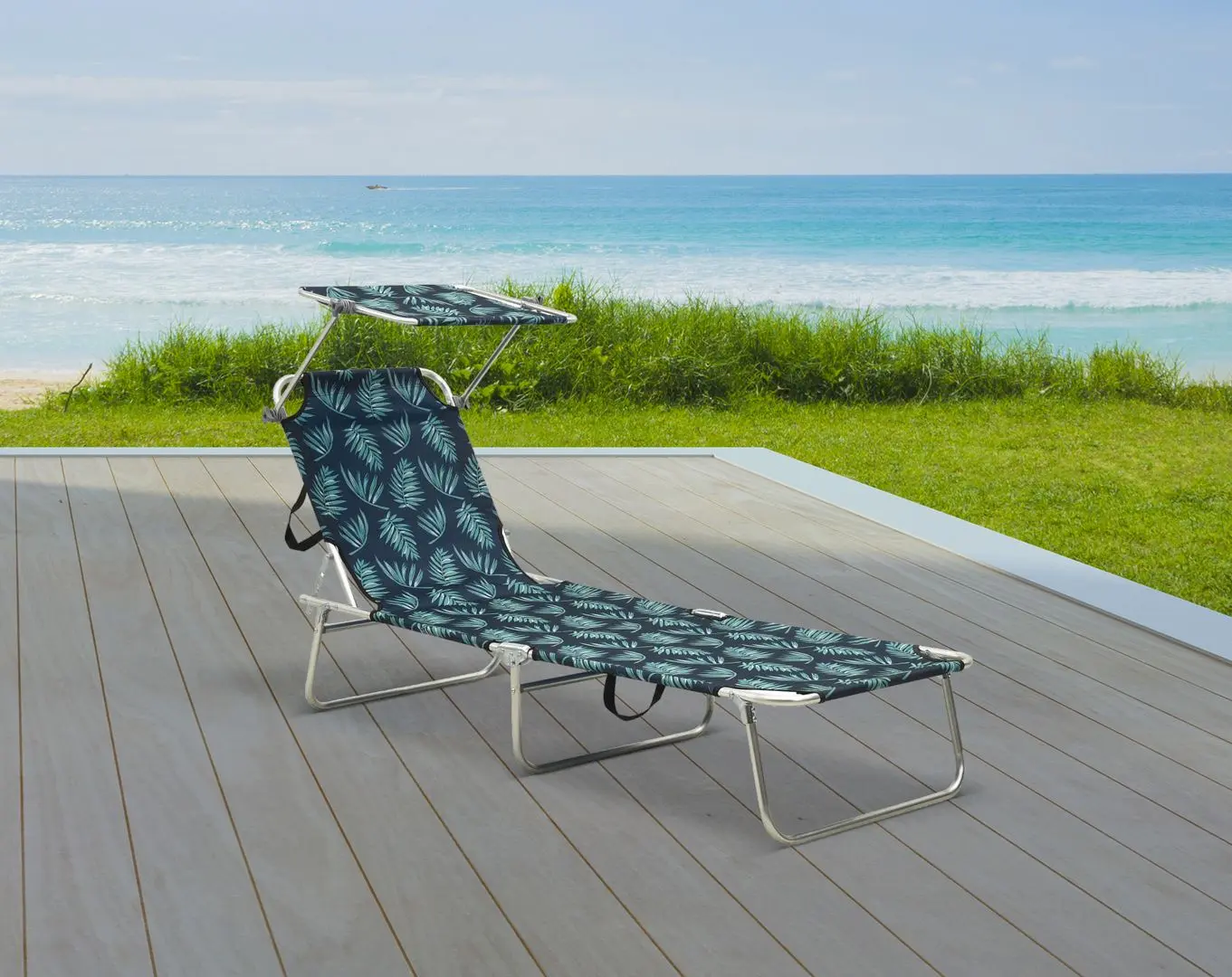 Sezlong VidaXL 310328 (Leaves Print)