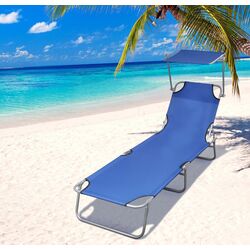 Șezlong VidaXL 41196 (Blue)