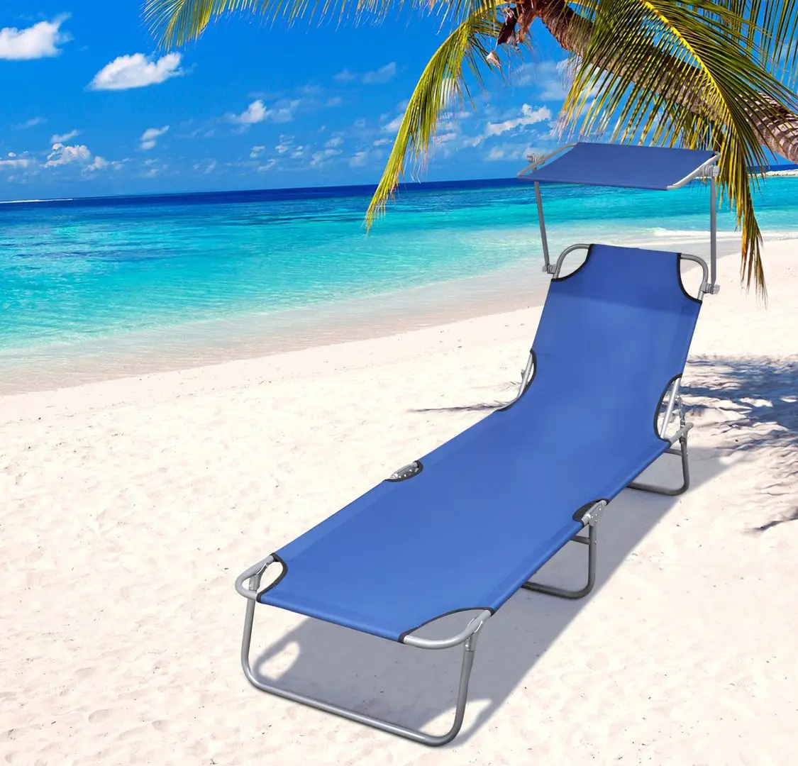 Șezlong VidaXL 41196 (Blue)