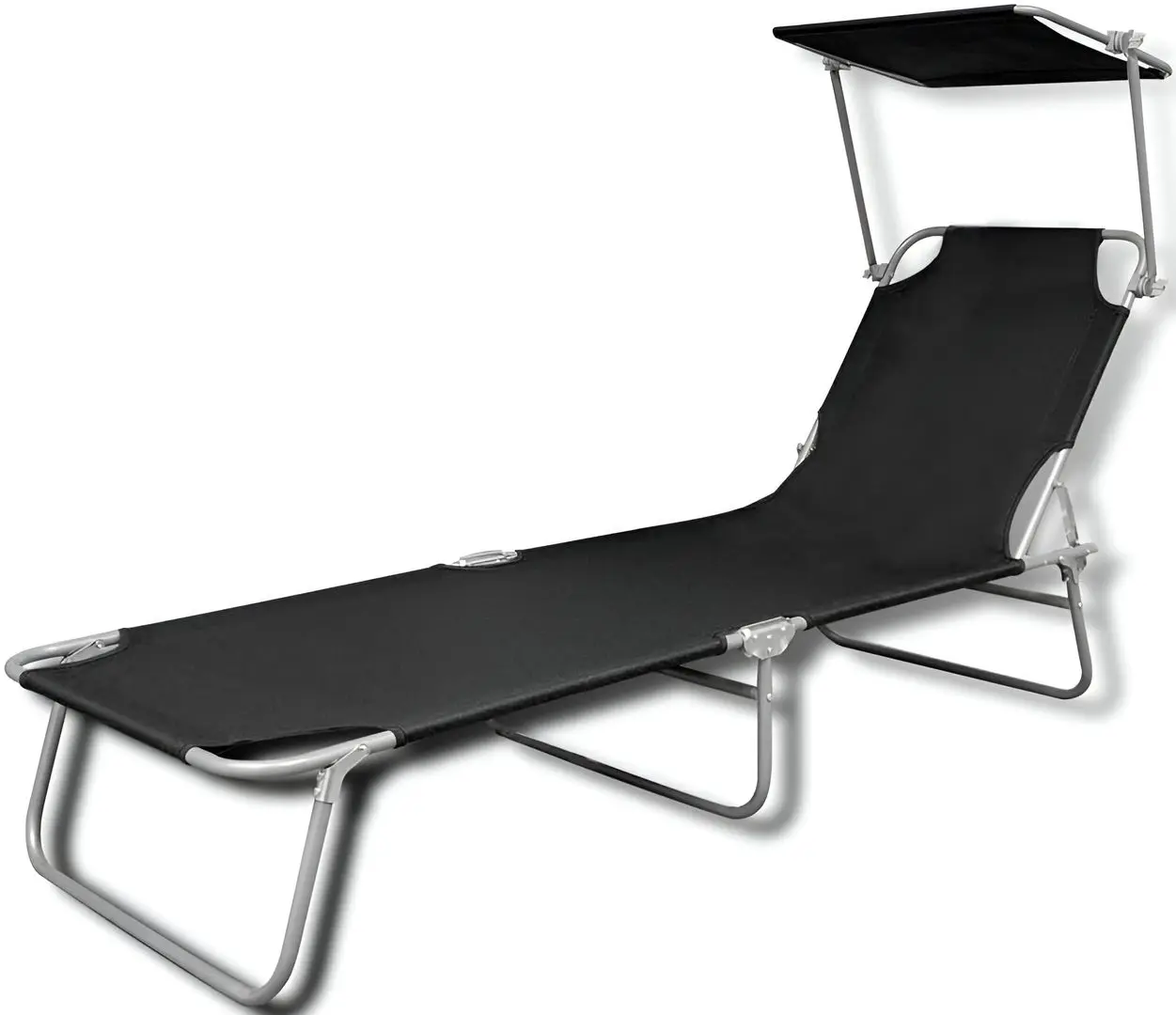 Șezlong VidaXL 41197 (Black)