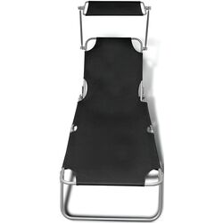 Șezlong VidaXL 41197 (Black) Thumb