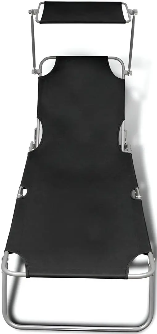 Șezlong VidaXL 41197 (Black)