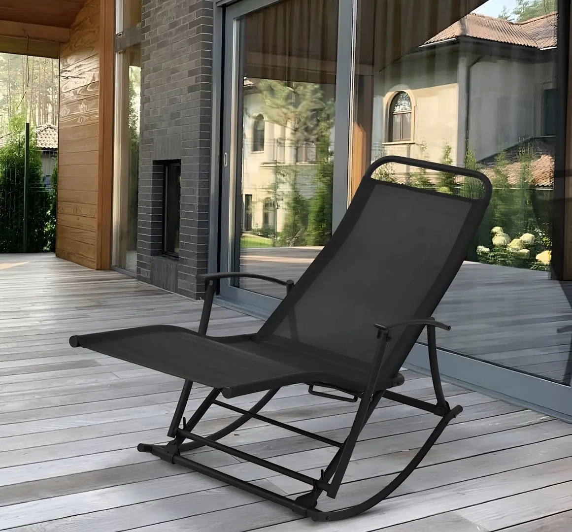 Șezlong vidaXL 42158 (Black)