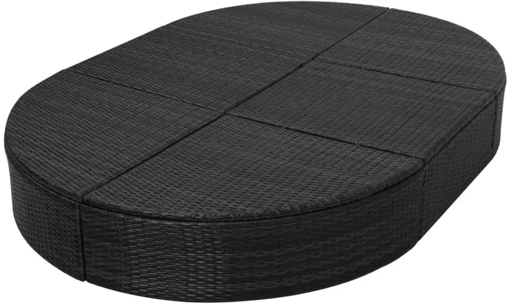 Șezlong VidaXL 42940 (Black)