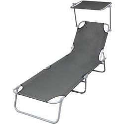 Șezlong VidaXL 44291 (Grey) Thumb