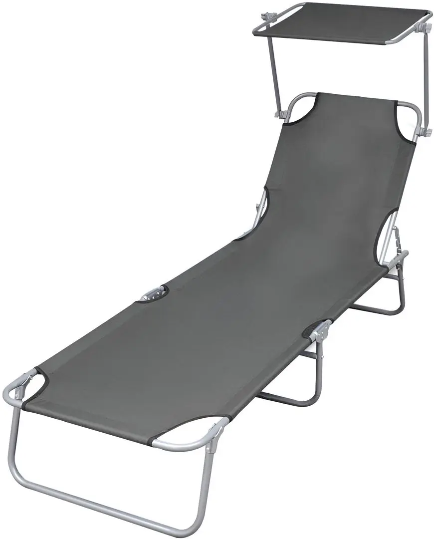 Șezlong VidaXL 44291 (Grey)