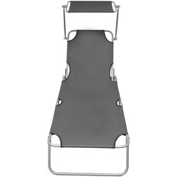 Șezlong VidaXL 44291 (Grey) Thumb