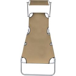 Șezlong VidaXL 44292 (Grey Taupe) Thumb