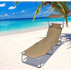 Șezlong VidaXL 44292 (Grey Taupe)