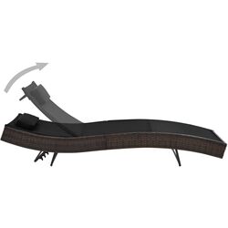 Шезлонг VidaXL 44716 (Brown/Black) Thumb
