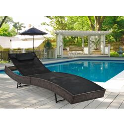 Șezlong VidaXL 44716 (Brown/Black)