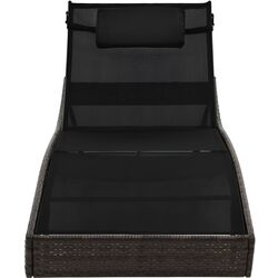 Шезлонг VidaXL 44716 (Brown/Black) Thumb