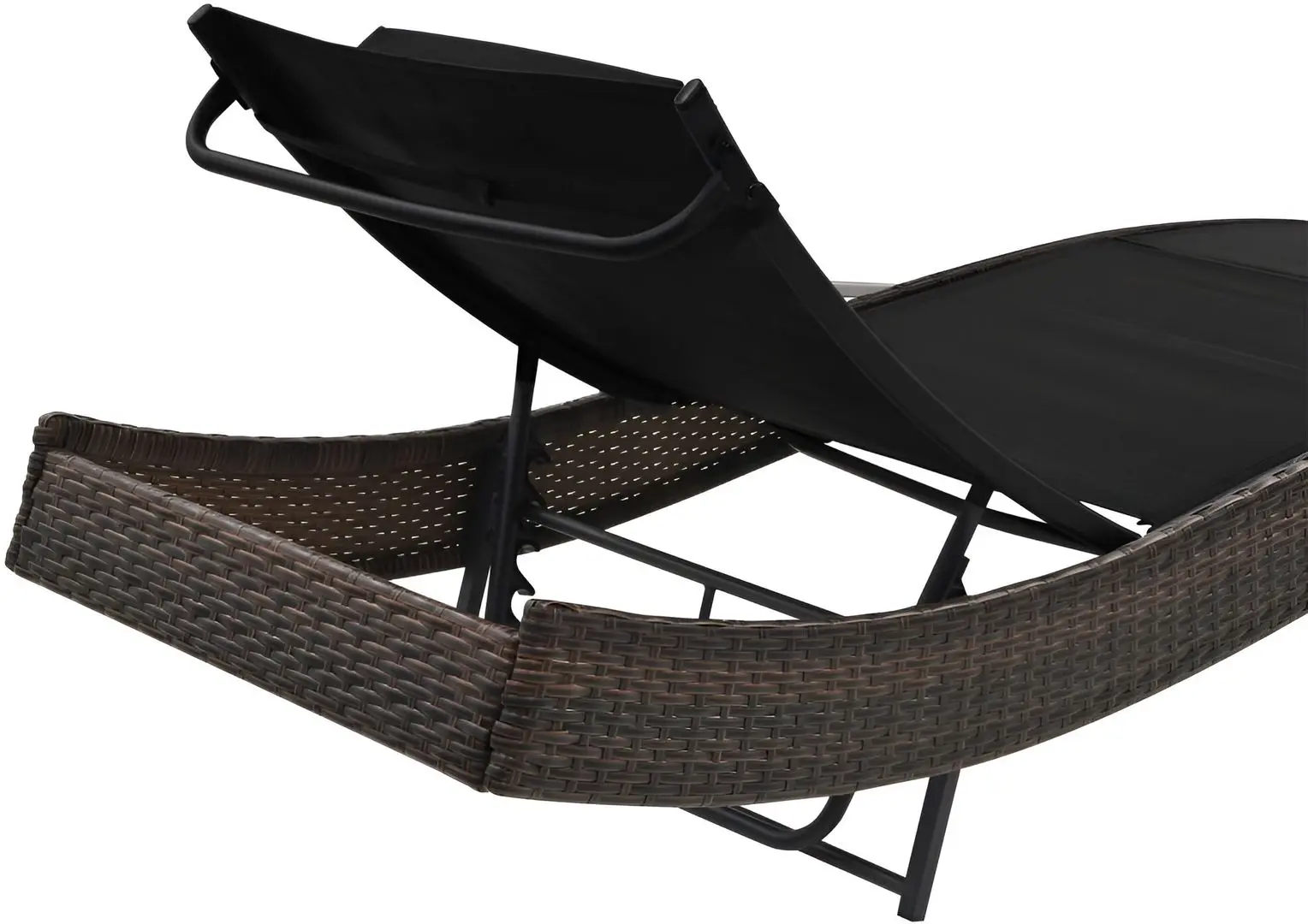 Шезлонг VidaXL 44716 (Brown/Black)