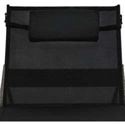 Шезлонг VidaXL 44716 (Brown/Black) Thumb