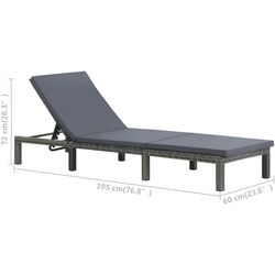 Șezlong VidaXL 47752 (Anthracite) Thumb