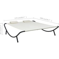 Șezlong VidaXL 48074 (Cream) Thumb