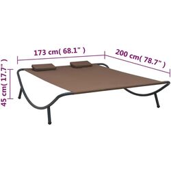 Șezlong VidaXL 48075 (Brown) Thumb