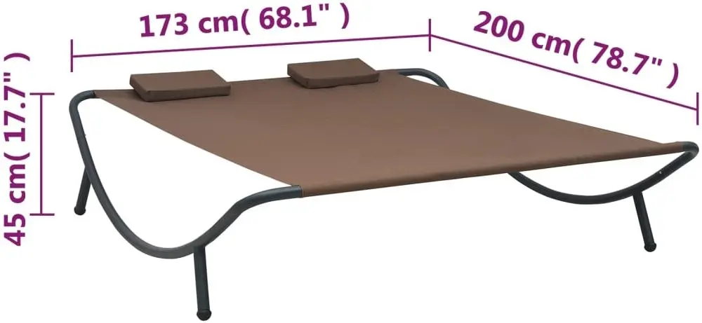 Șezlong VidaXL 48075 (Brown)