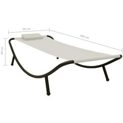 Șezlong VidaXL 48080 (White) Thumb