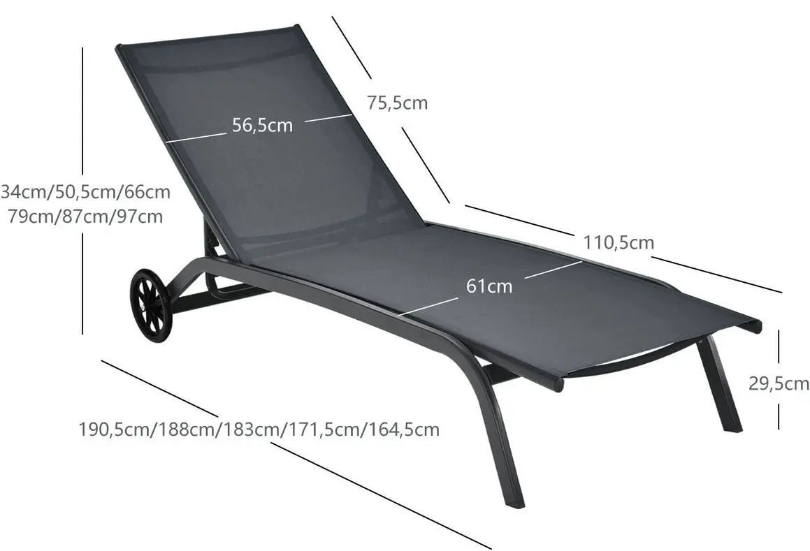 Шезлонг Waltz Paradise Beach C2099 (Grey)