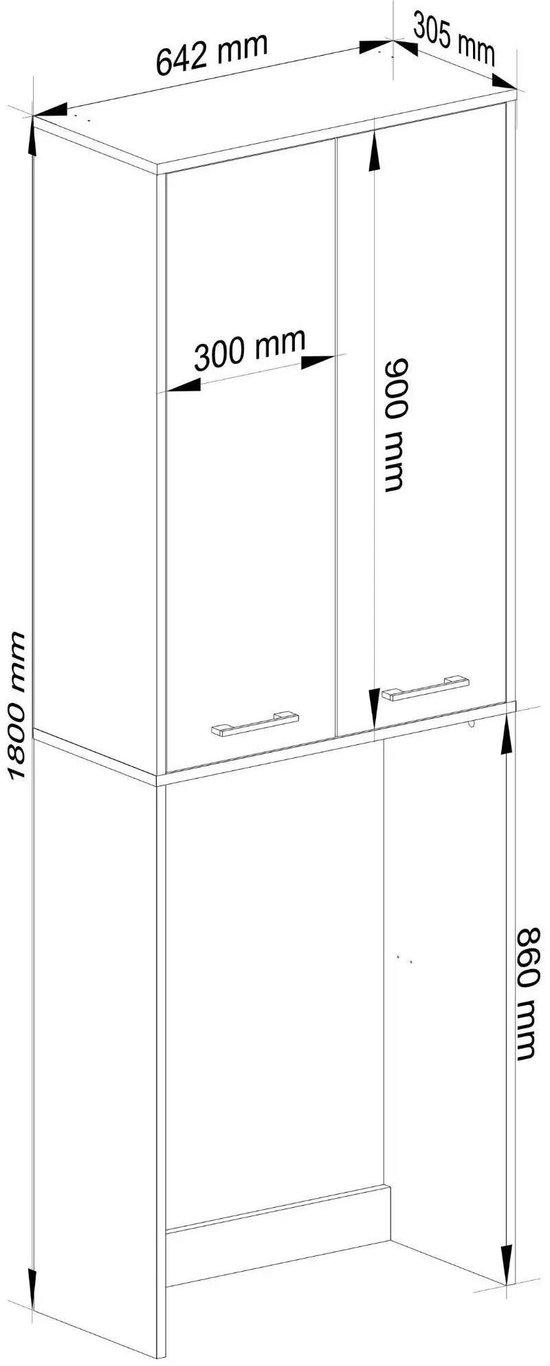 Dulap Akord Fin 180cm 2D (Artisan Oak)