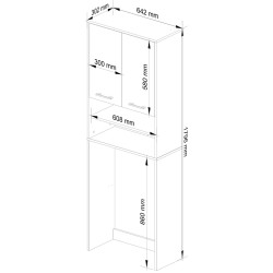 Шкаф Akord Fin 64см 2D (Artisan Oak/White) Thumb