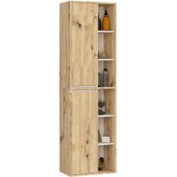 Dulap suspendat Akord Vami W50 2D6P (Artisan Oak/Cashmere) Thumb