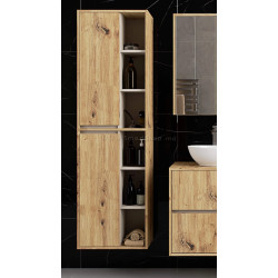 Dulap suspendat Akord Vami W50 2D6P (Artisan Oak/Cashmere)